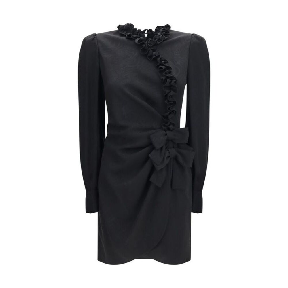 Alessandra Rich Black Silk Cocktail Women's Dress